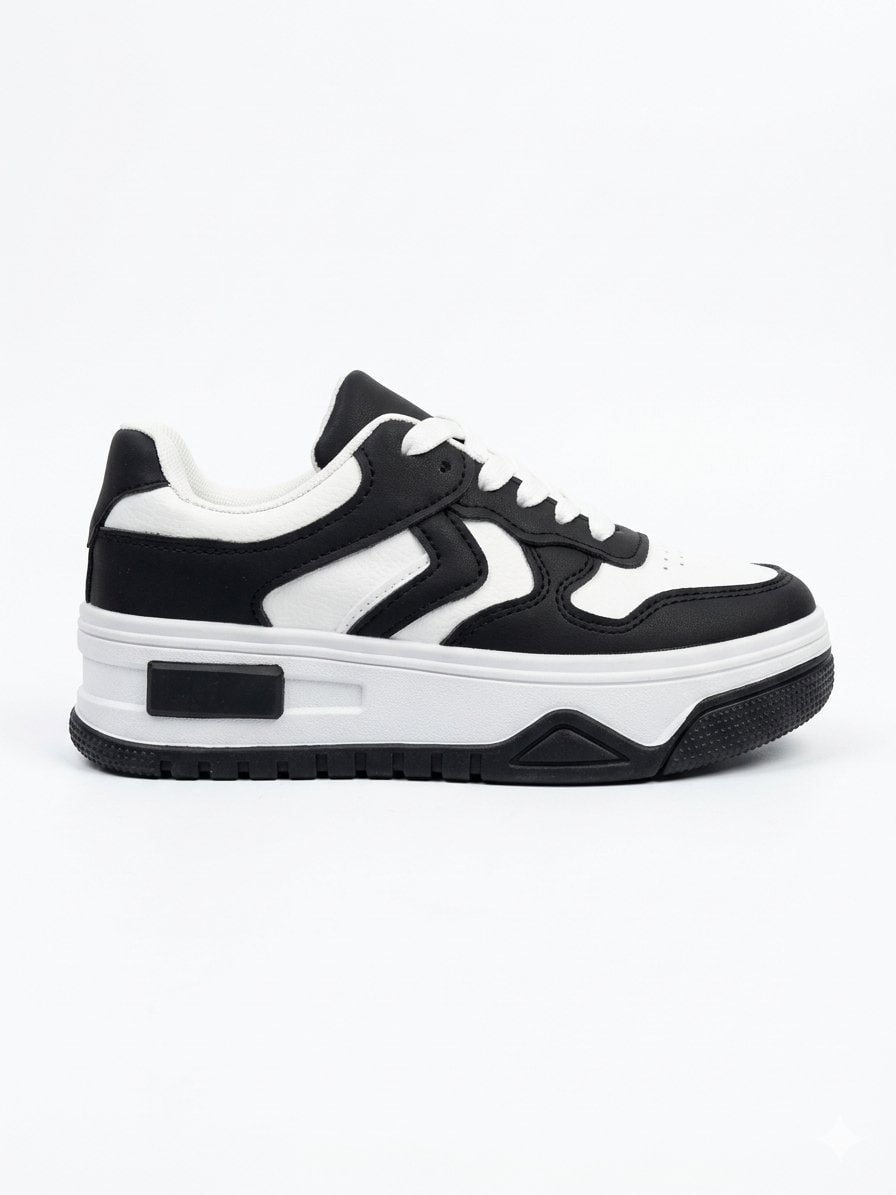 Кеди в стилі Nike Dunk Low Panda на високій підошві